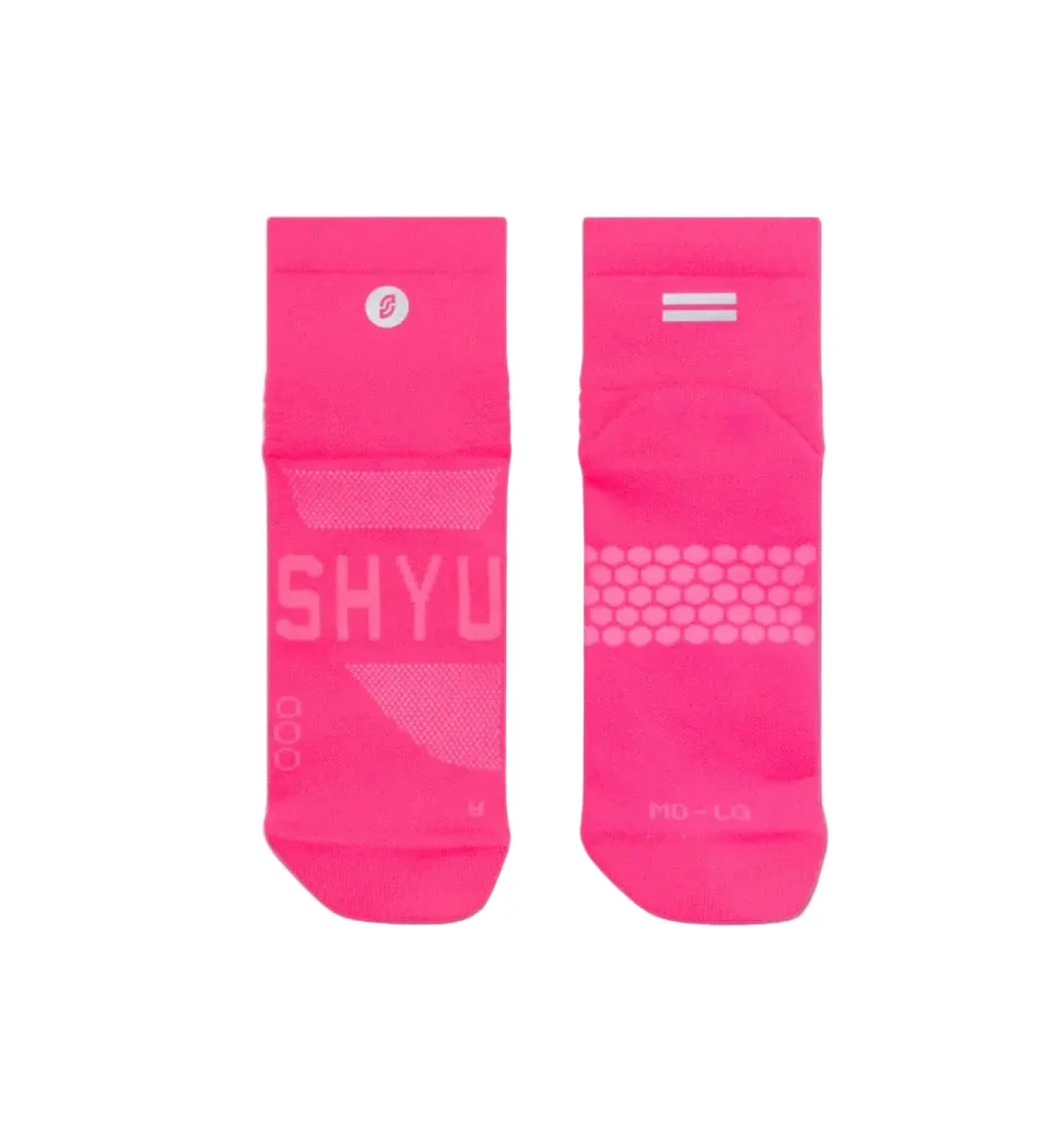 SHYU Racing Socks - Quarter Crew - Pink/Pink/Pink - Image 2